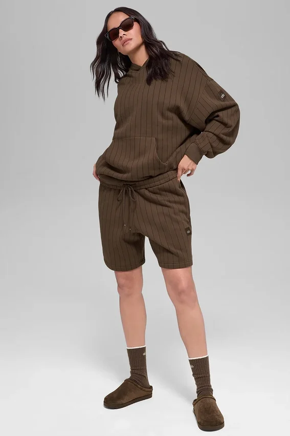7" Pinstripe Shorts – Espresso Pinstripe
