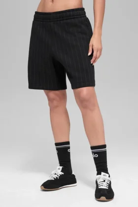 7" Pinstripe Shorts – svart pinstripe