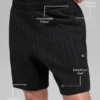 7" Pinstripe Shorts – svart pinstripe