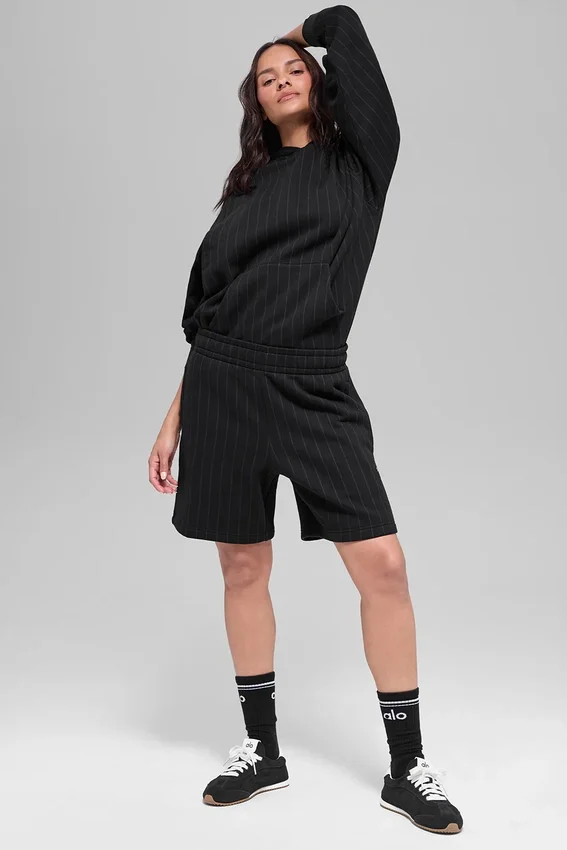 7" Pinstripe Shorts – svart pinstripe