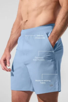7″ Repetition-shorts – Seashell Blue