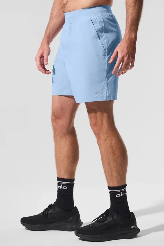 7" Repetition-shorts – Seashell Blue