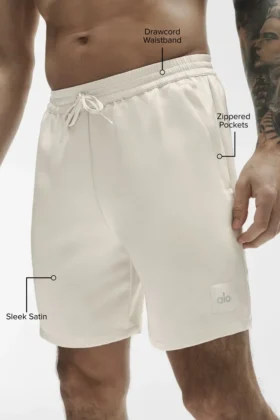 7″ Satin Horizon Shorts – Bone