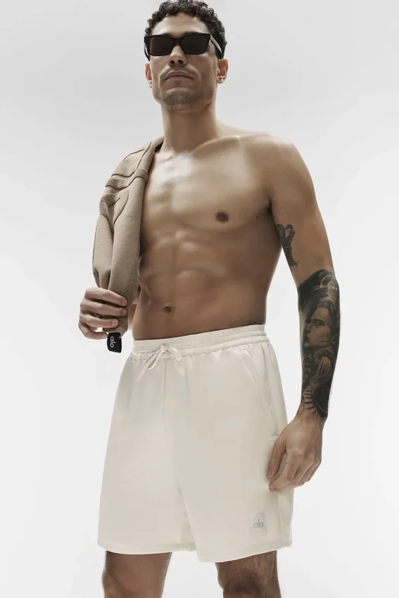 7" Satin Horizon Shorts – Bone