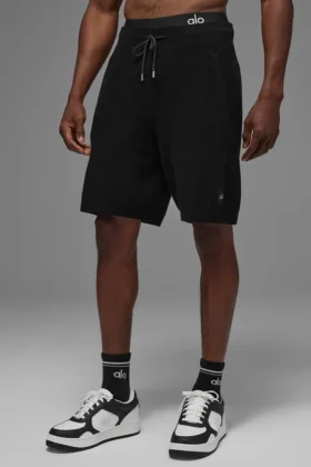 7" Sports Club Strikkegensere Knit Short – Black