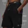 7" Sports Club Strikkegensere Knit Short – Black