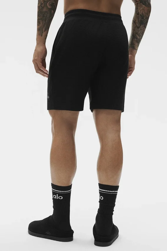 7" Waffle Lounge Shorts – Black