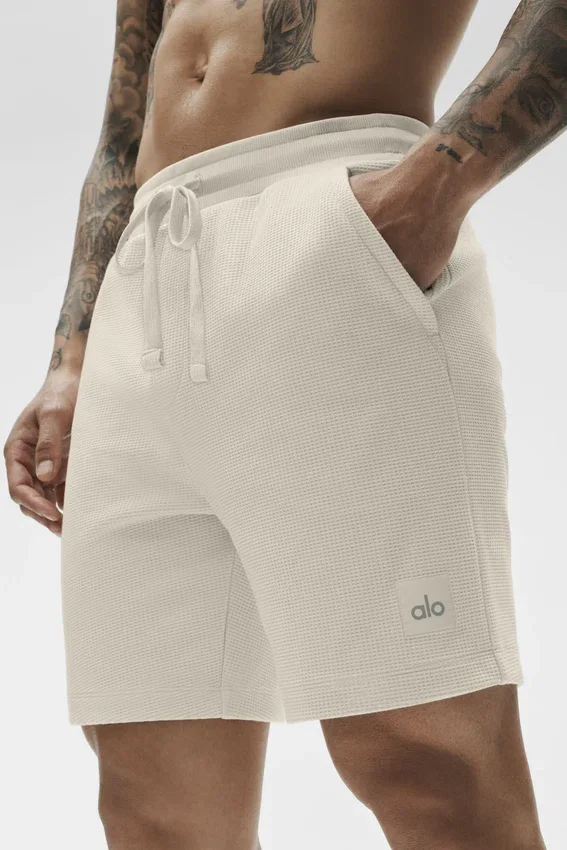 7" Waffle Lounge Shorts – Bone