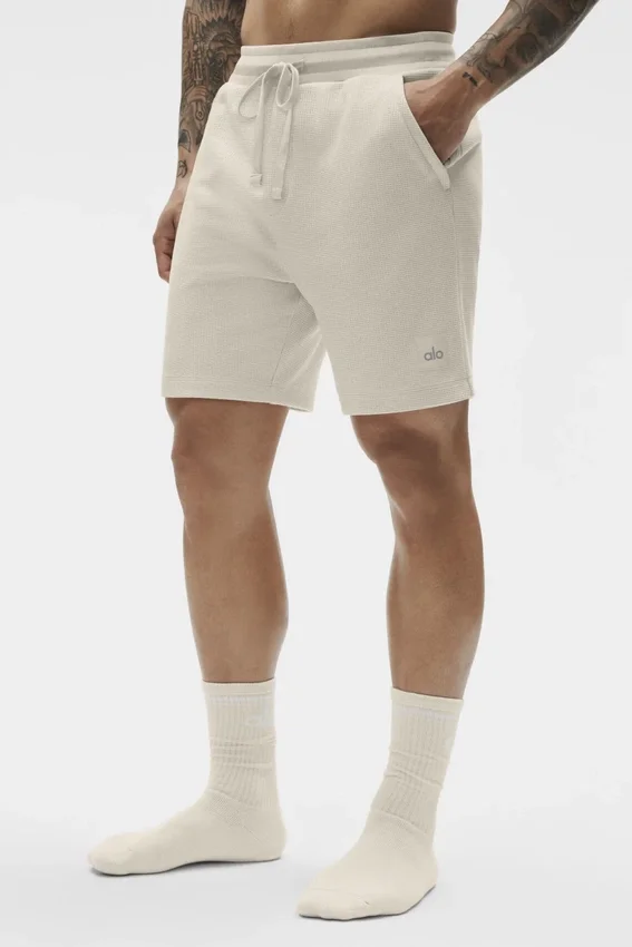 7" Waffle Lounge Shorts – Bone
