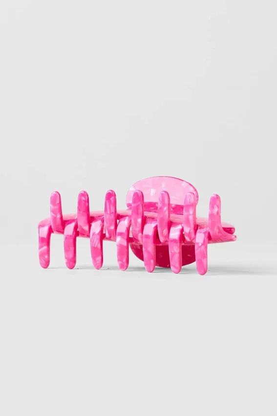 90-talls hårklemme – Paradise Pink Shell