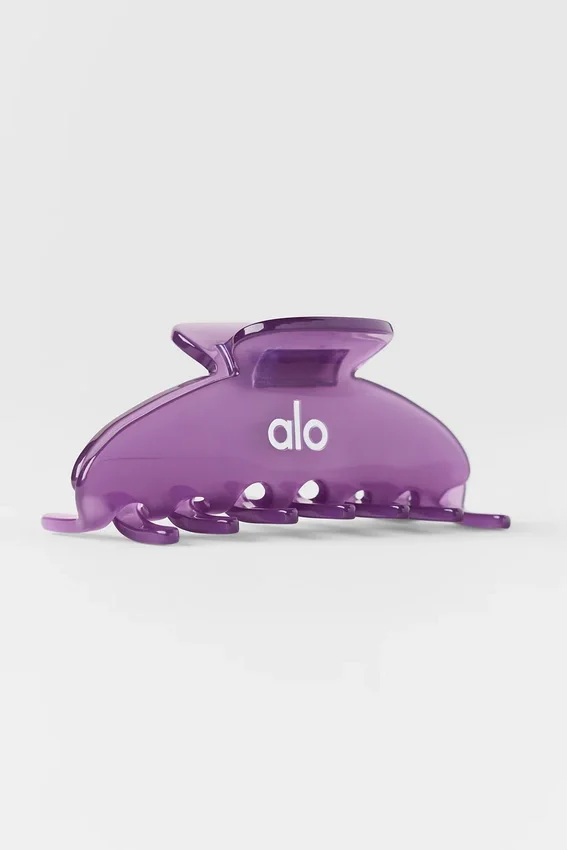 90-talls hårklemme – Plum Kiss Clear