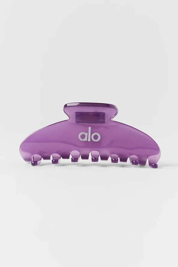 90-talls hårklemme – Plum Kiss Clear