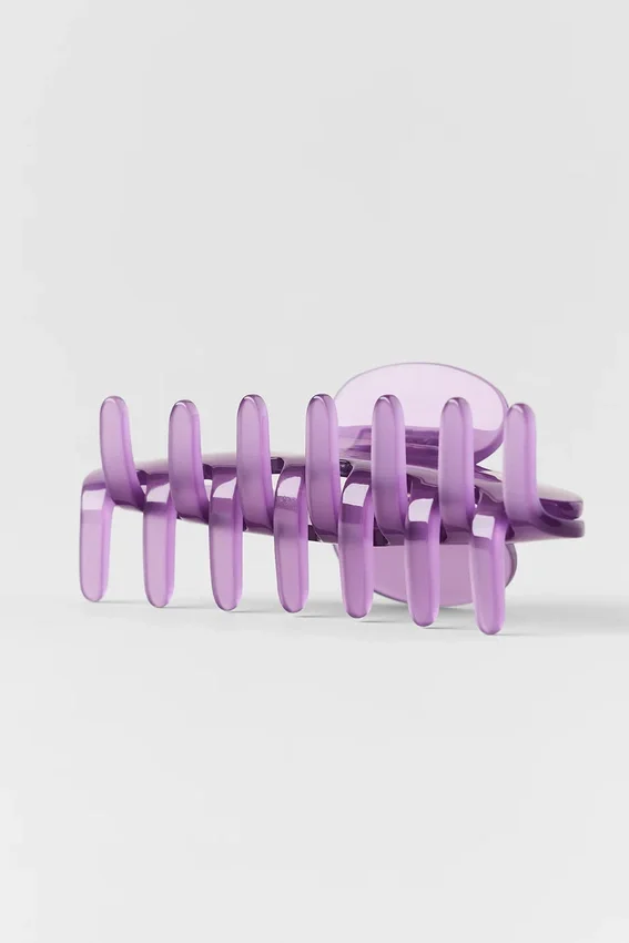 90-talls hårklemme – Plum Kiss Clear