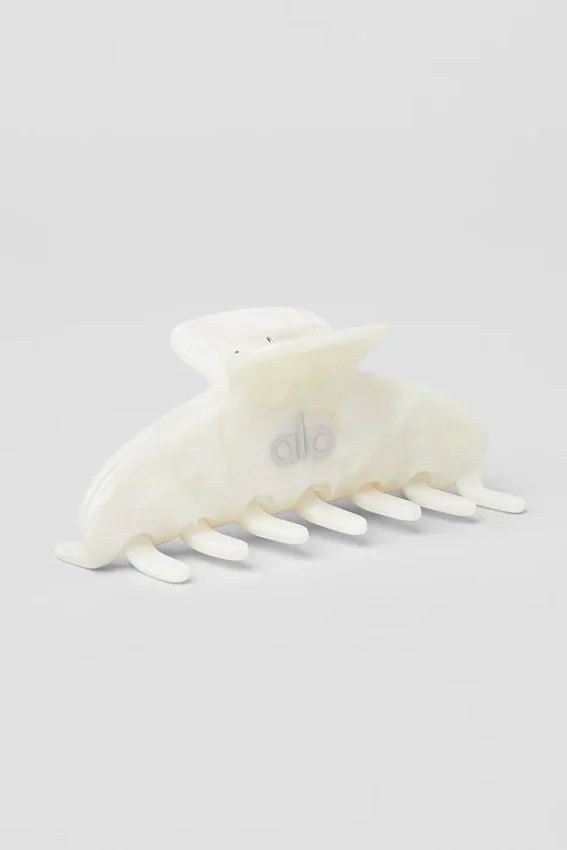 90-talls hårklemme – White Pearl