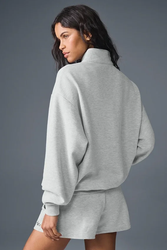 Accolade genser med 1/4 glidelås – Athletic Heather Grey
