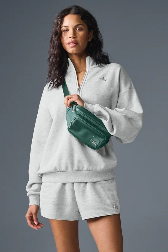 Accolade genser med 1/4 glidelås – Athletic Heather Grey