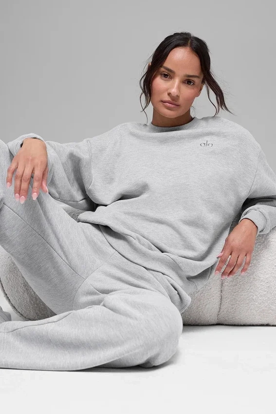 Accolade genser med rund hals – Athletic Heather Grey