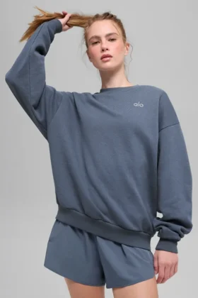 Accolade genser med rund hals – Bluestone