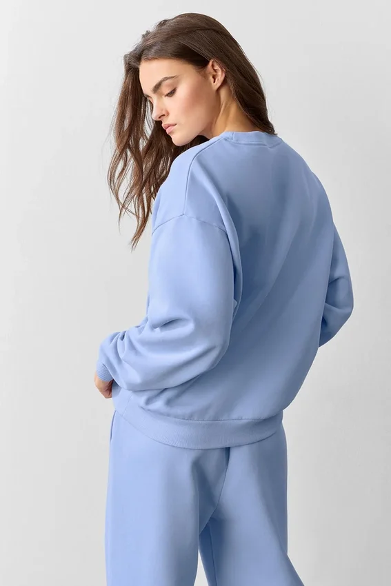 Accolade genser med rund hals – Light Provence Blue