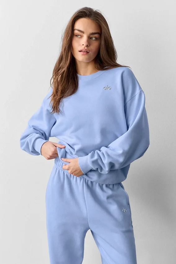 Accolade genser med rund hals – Light Provence Blue