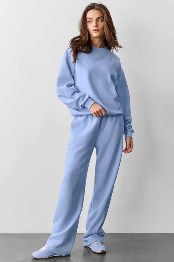 Accolade genser med rund hals – Light Provence Blue