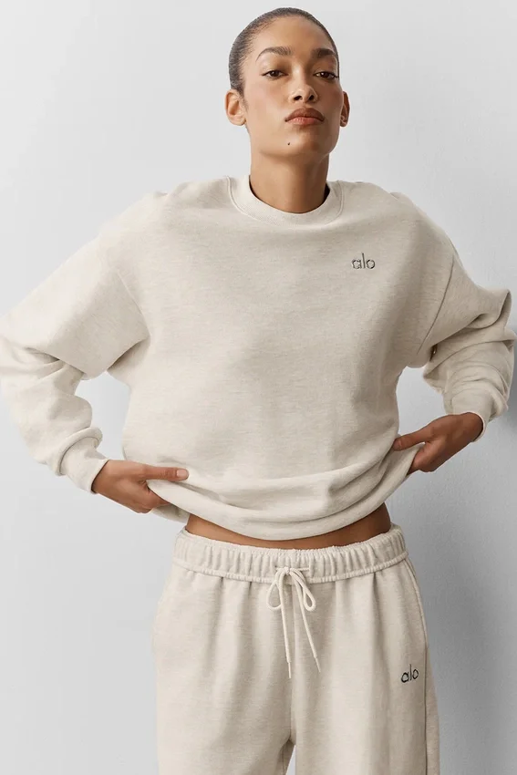 Accolade genser med rund hals – Oatmeal Heather