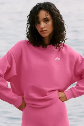 Accolade genser med rund hals – Paradise Pink