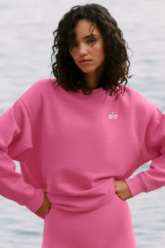 Accolade genser med rund hals – Paradise Pink