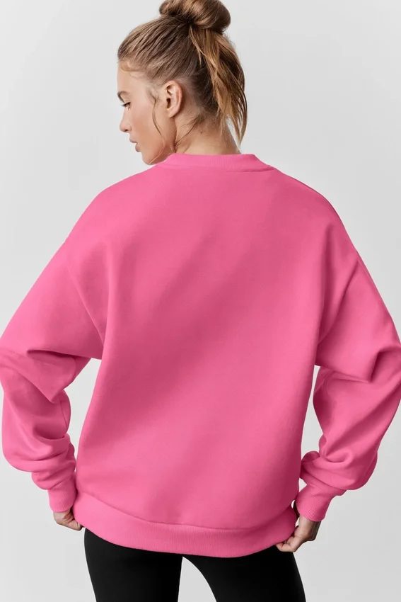 Accolade genser med rund hals – Paradise Pink