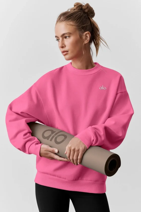 Accolade genser med rund hals – Paradise Pink