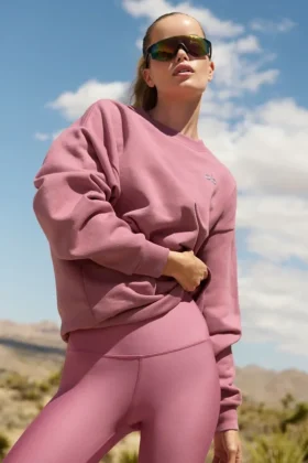Accolade genser med rund hals – Pink Wild Rose