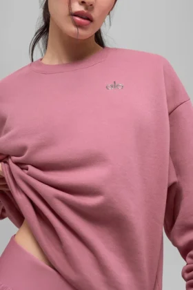 Accolade genser med rund hals – Pink Wild Rose
