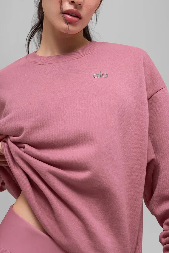 Accolade genser med rund hals – Pink Wild Rose