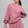 Accolade genser med rund hals – Pink Wild Rose