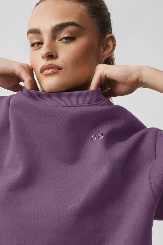 Accolade genser med rund hals – Plum Kiss
