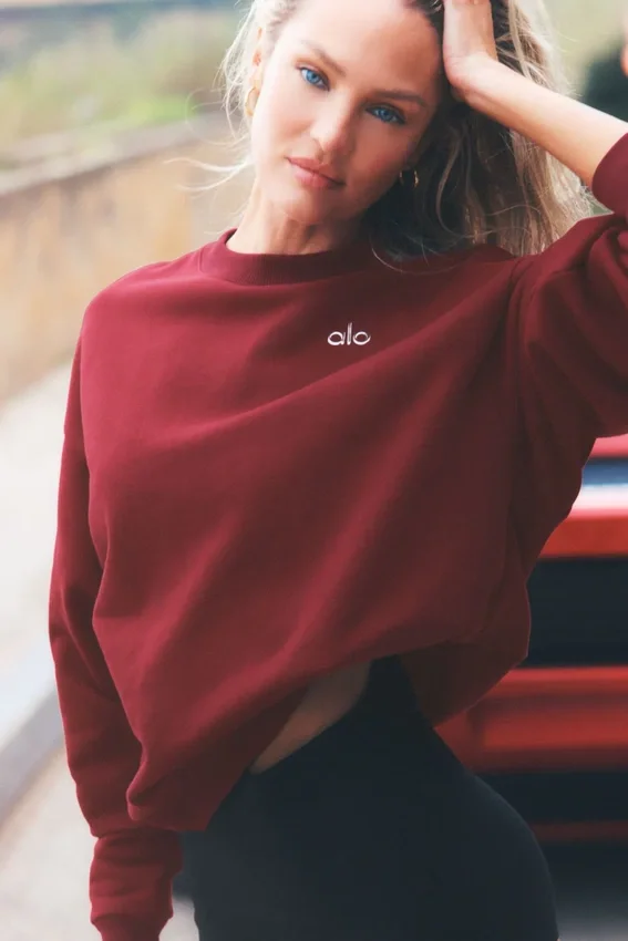 Accolade genser med rund hals – Summer Romance Red