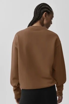 Accolade genser med rund hals – Sun Kissed Brown