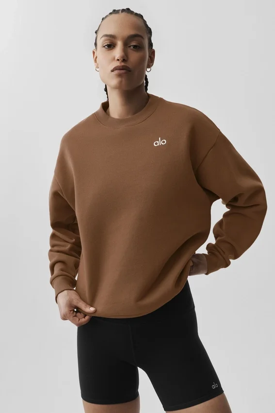 Accolade genser med rund hals – Sun Kissed Brown