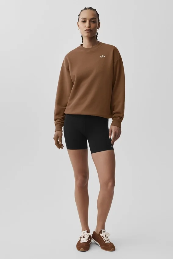 Accolade genser med rund hals – Sun Kissed Brown