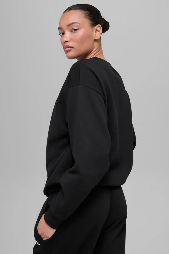 Accolade genser med rund hals – svart