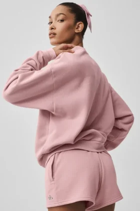 Accolade genser med rund hals – Vintage Pink