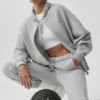 Accolade hettegenser med full glidelås – Athletic Heather Grey