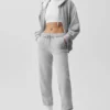 Accolade hettegenser med full glidelås – Athletic Heather Grey