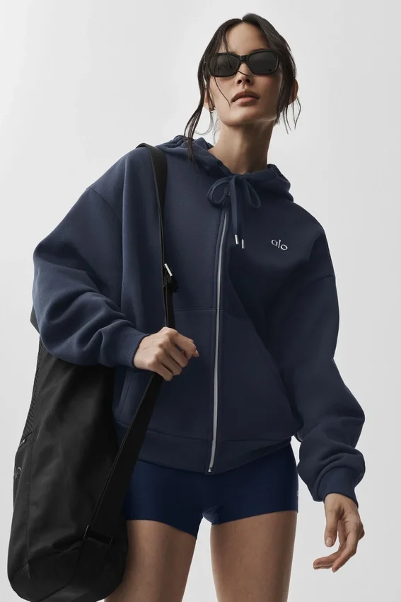 Accolade hettegenser med full glidelås – Navy