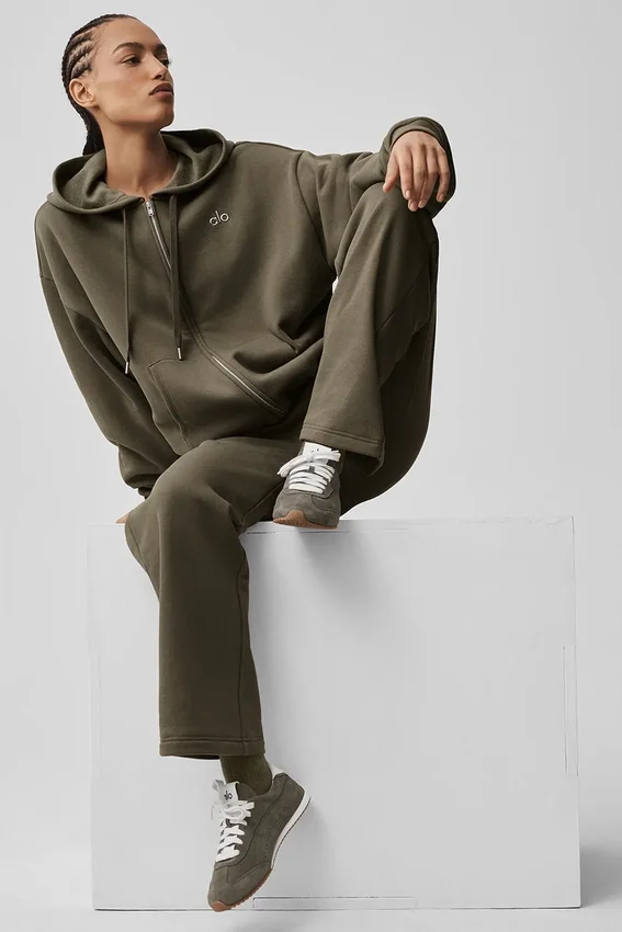 Accolade joggebukse med rett ben – Olive Tree