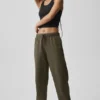 Accolade joggebukse med rett ben – Olive Tree