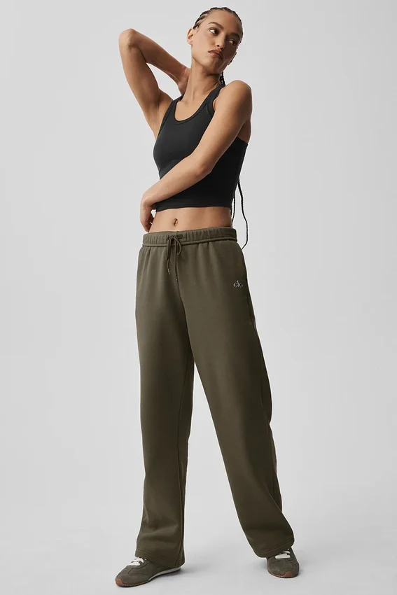 Accolade joggebukse med rett ben – Olive Tree