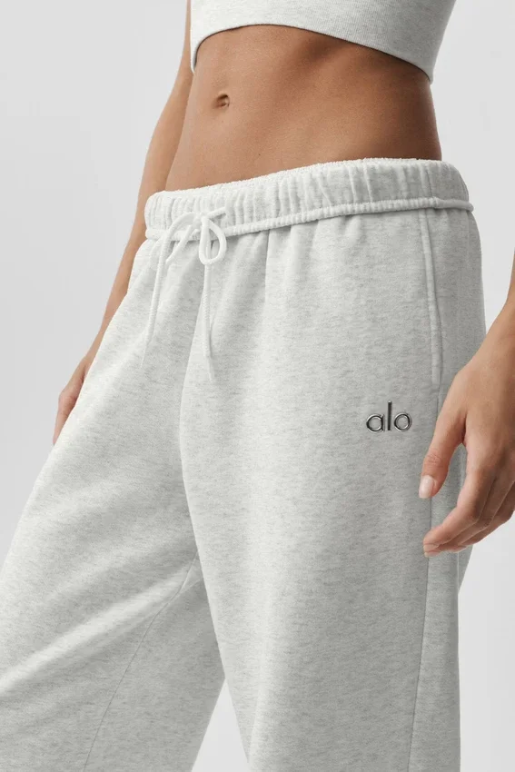 Accolade joggebukser med rett ben – hvit melert