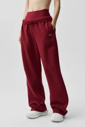 Accolade joggebukser med rett ben – Summer Romance Red