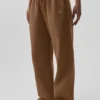 Accolade joggebukser med rett ben – Sun Kissed Brown